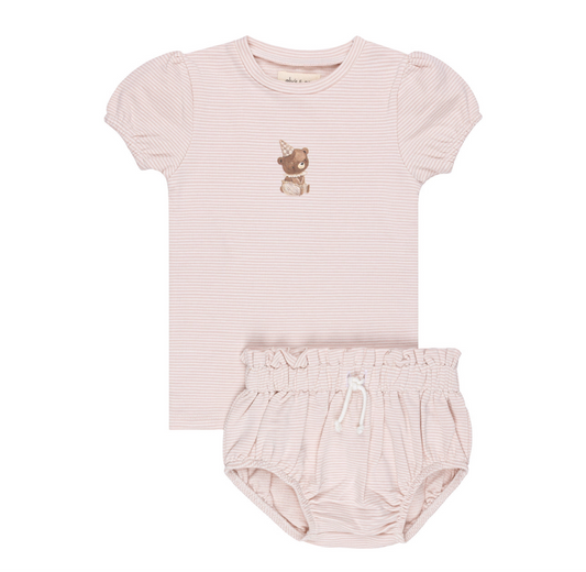 Stripe Teddy 2 Pc Set