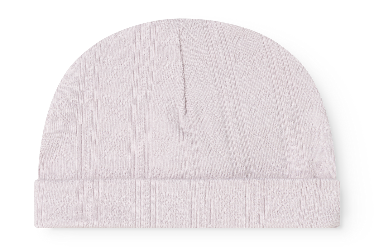 Rubetta Modal Pointelle Footie and Hat -Violet Dust