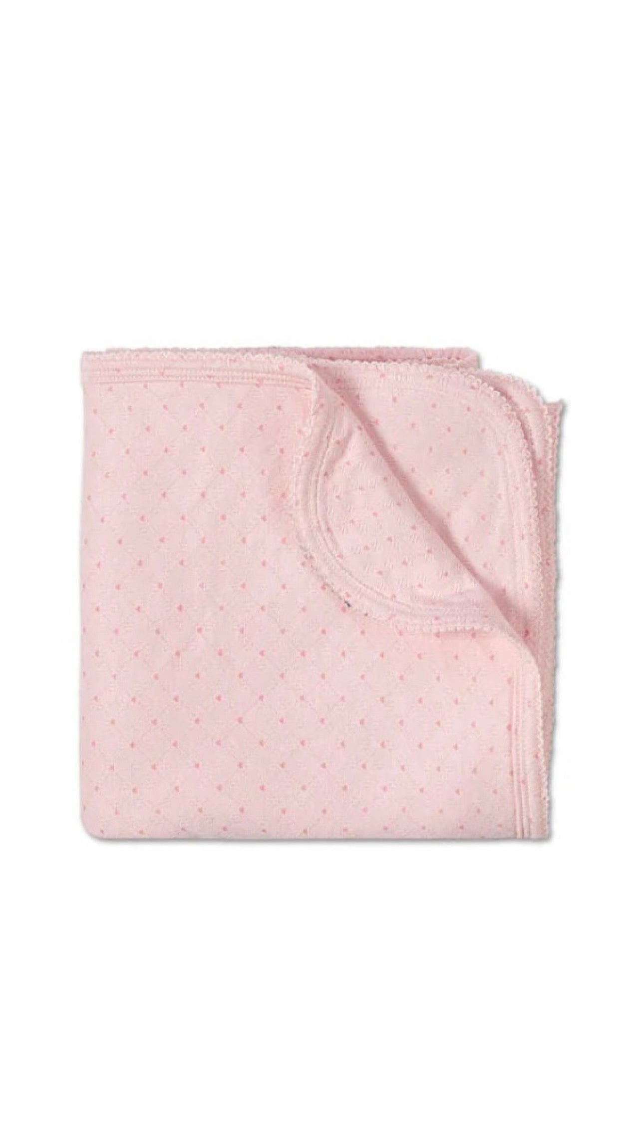 Pointelle Heart Blanket