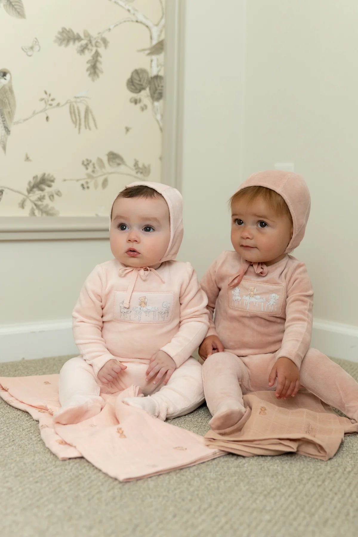 Tea Time Muslin Swaddle -Pale Pink