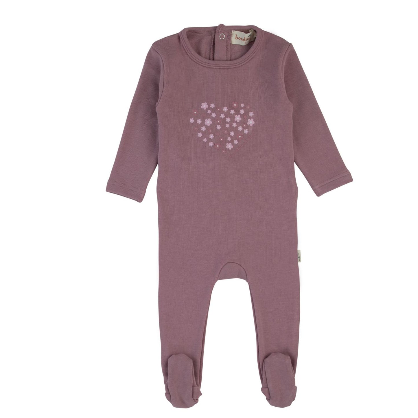 Floral Heart Footie