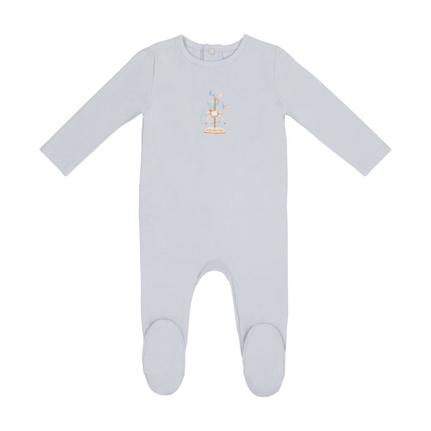 Blue Water Print Carousel Footie