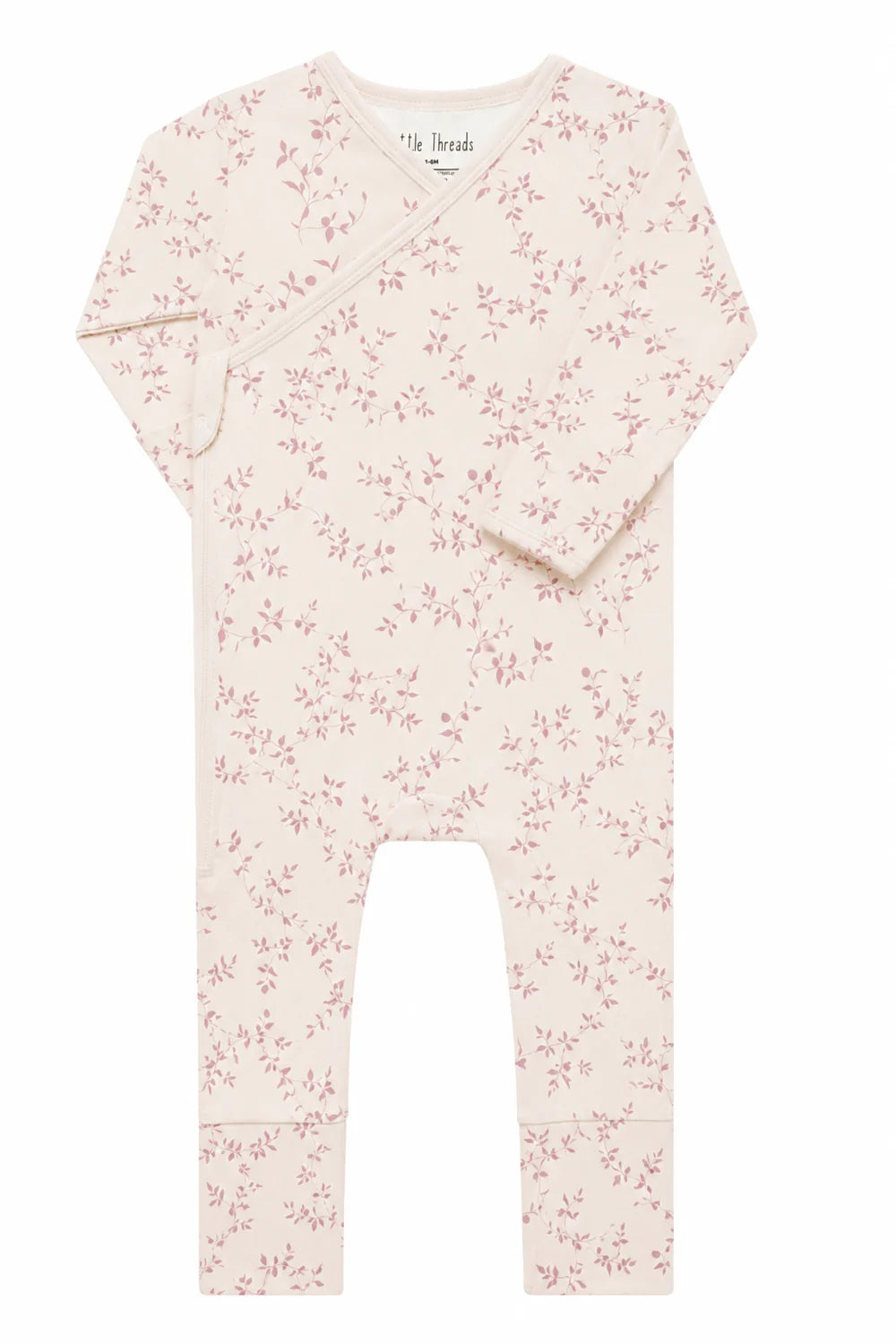 Blush Vine Bamboo Wrap Footie