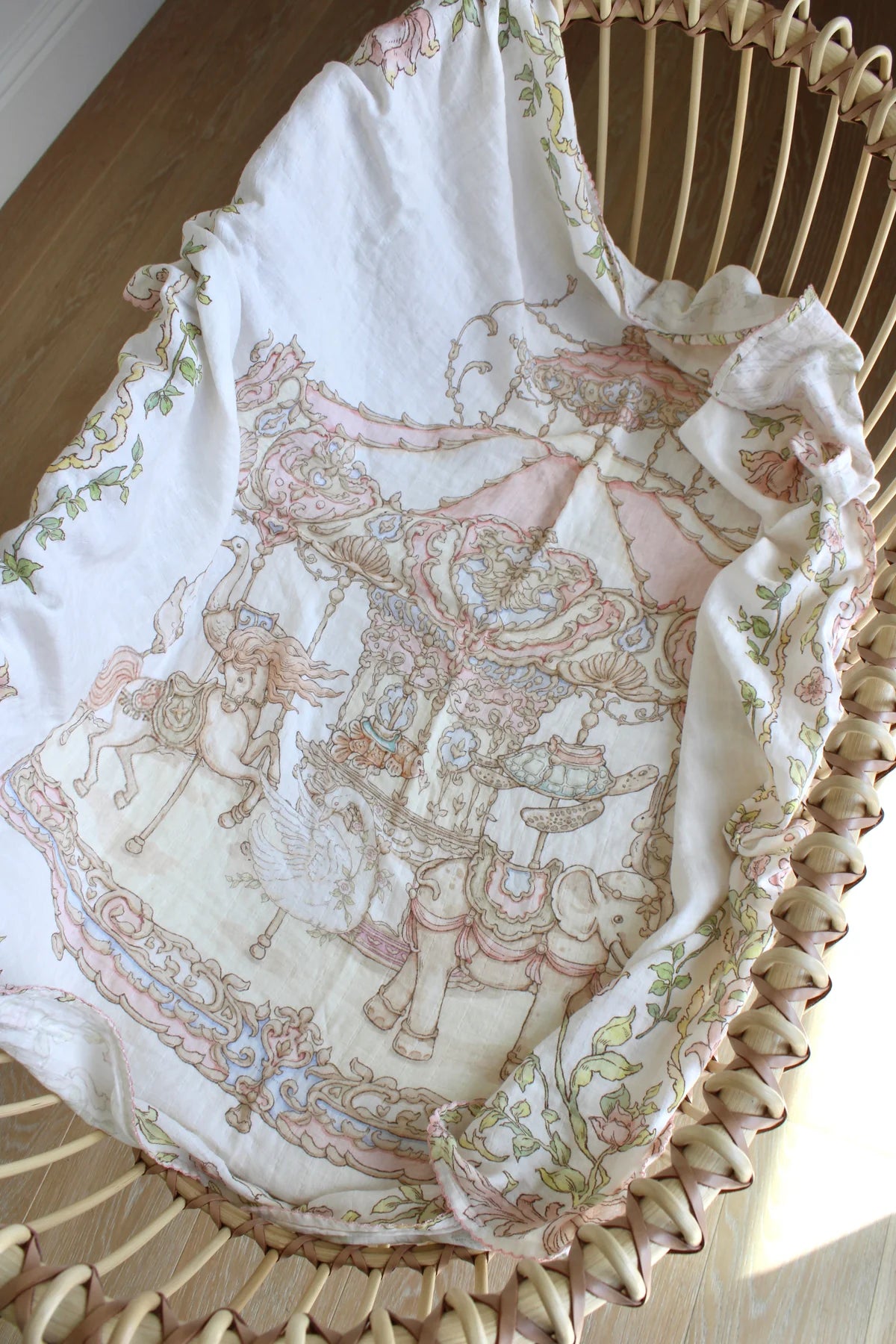 Enchanted Carousel Muslin Swaddle