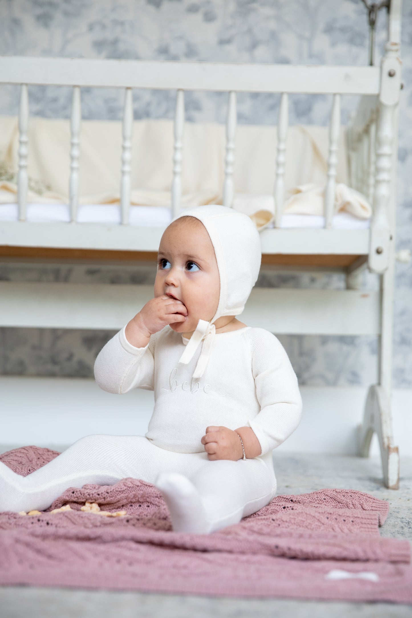 BEBE Footie & Bonnet