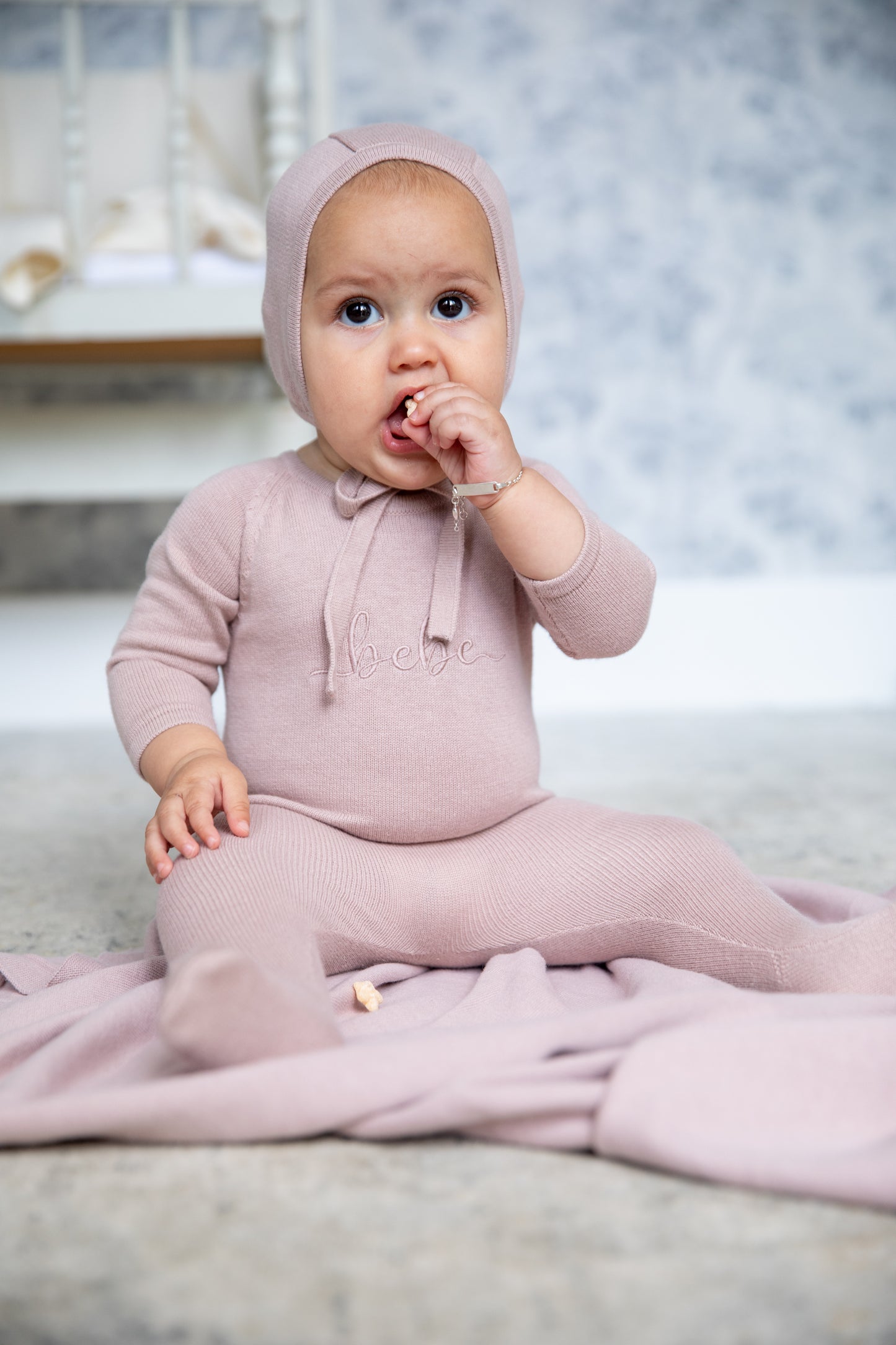 BEBE Footie & Bonnet