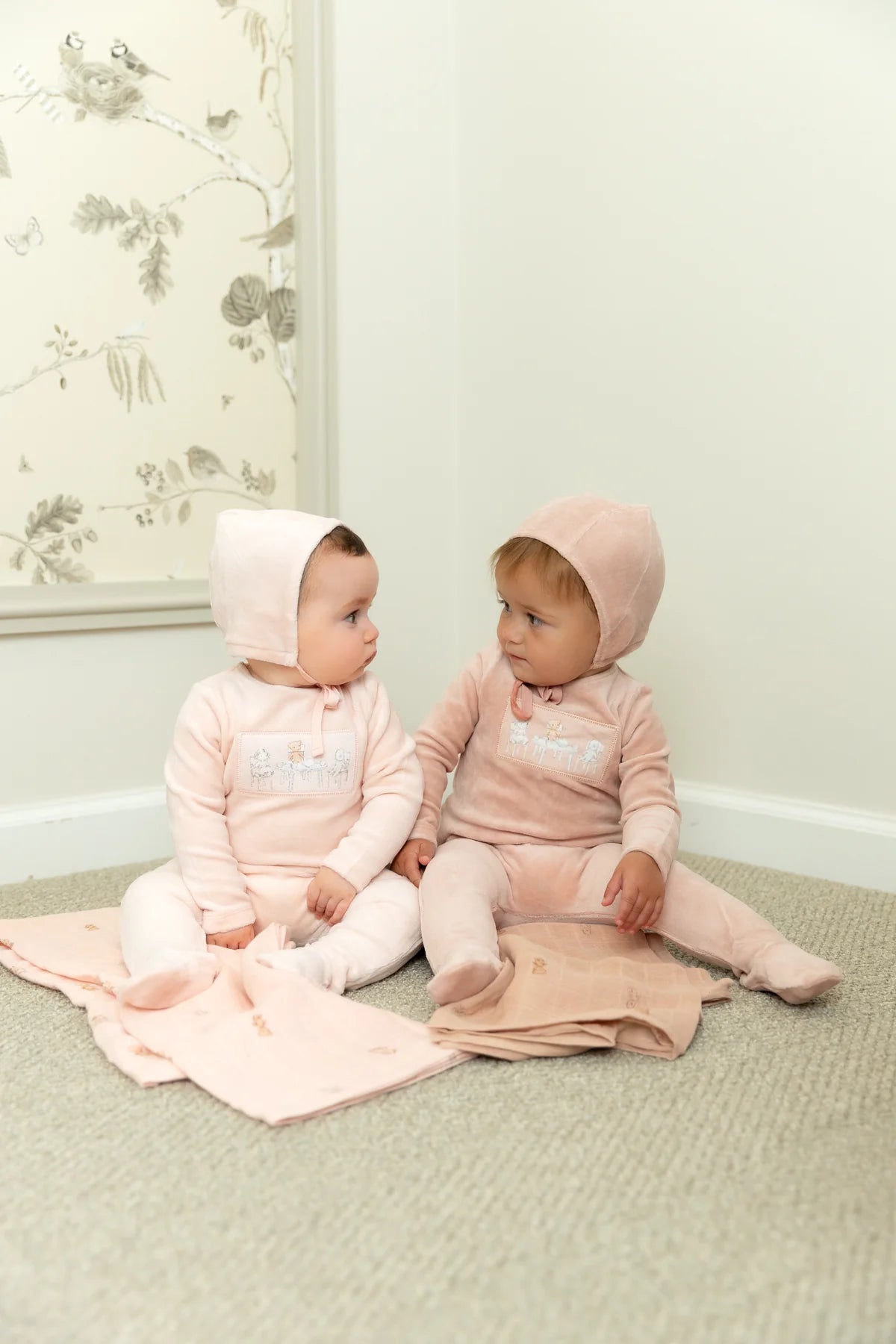 Tea Time Muslin Swaddle -Pale Pink
