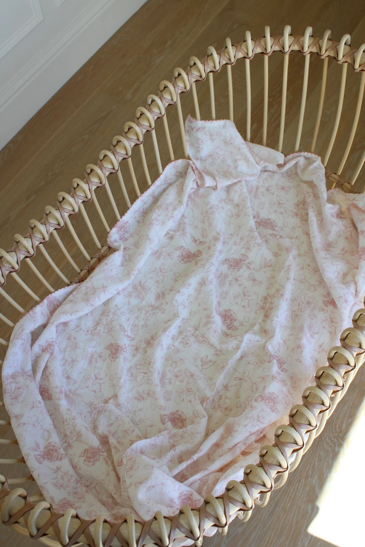 Rose Toile Muslin Swaddle