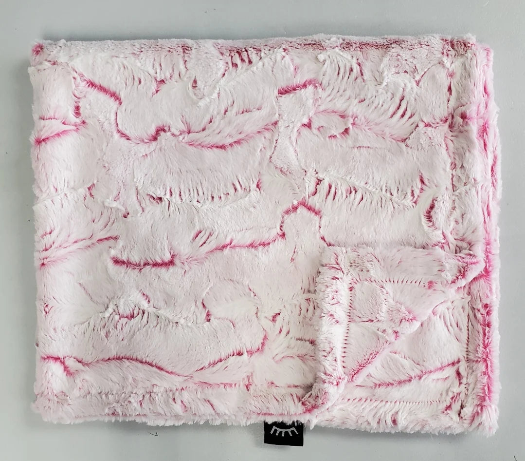Frost Hide Carnation Minky Blanket