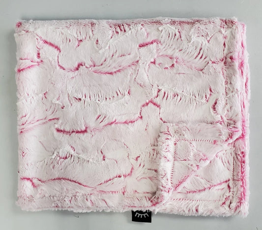Frost Hide Carnation Minky Blanket