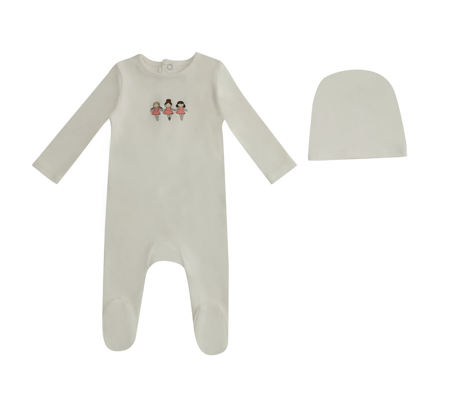 Mini Dancing Dolls Footie - White