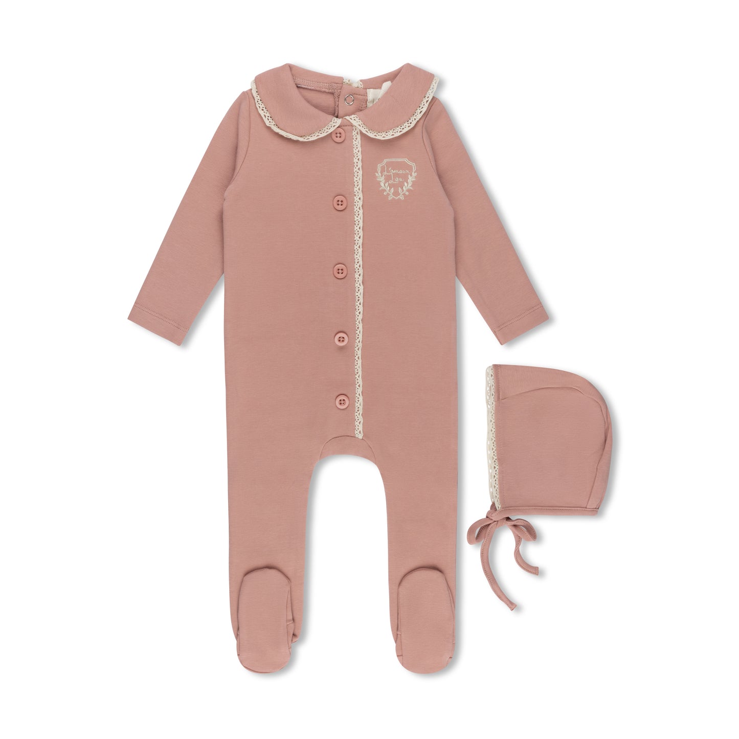 Grandpa Emblem Footie - Rose