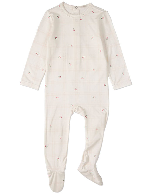Berry Sweet Plaid Footie