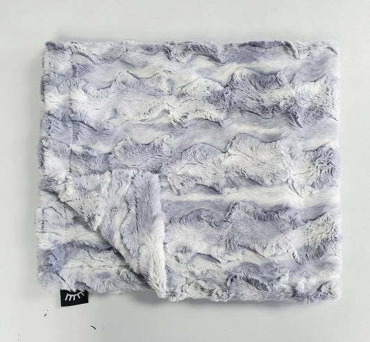 Wild Rabbit Silver Minky Blanket
