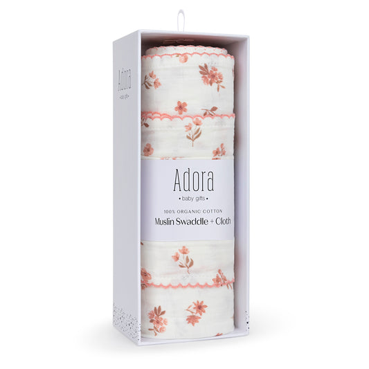 Floral Swaddle & Cloth