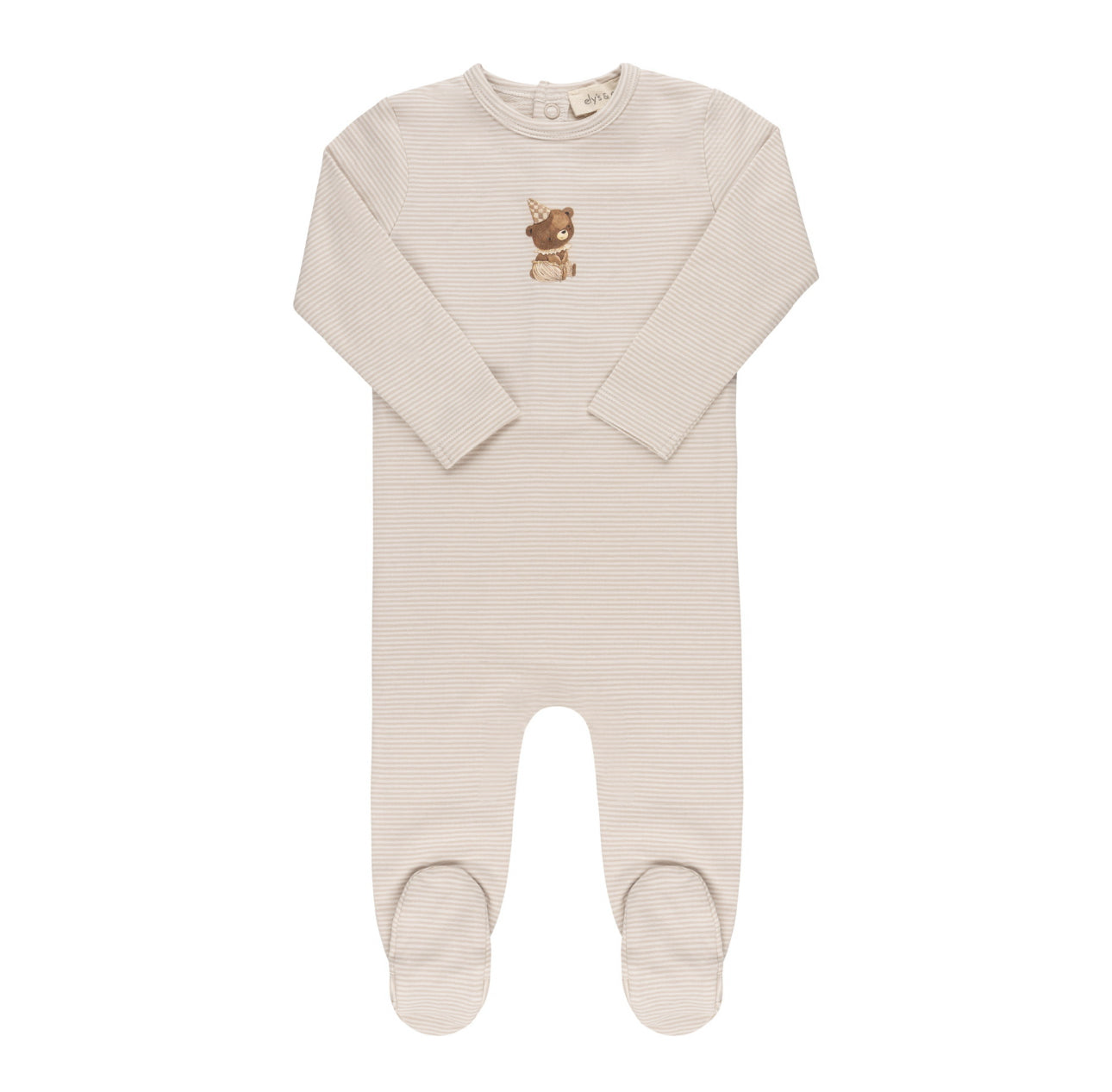 Stripe Teddy Footie