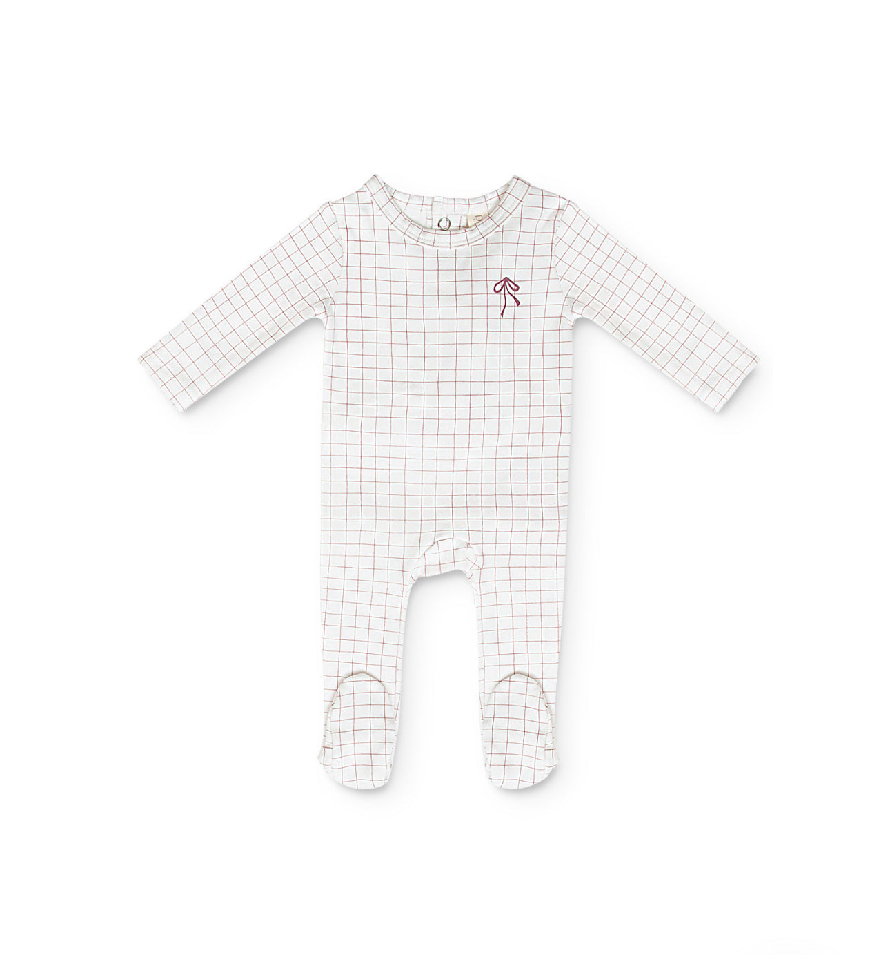 Berry Checkered Footie
