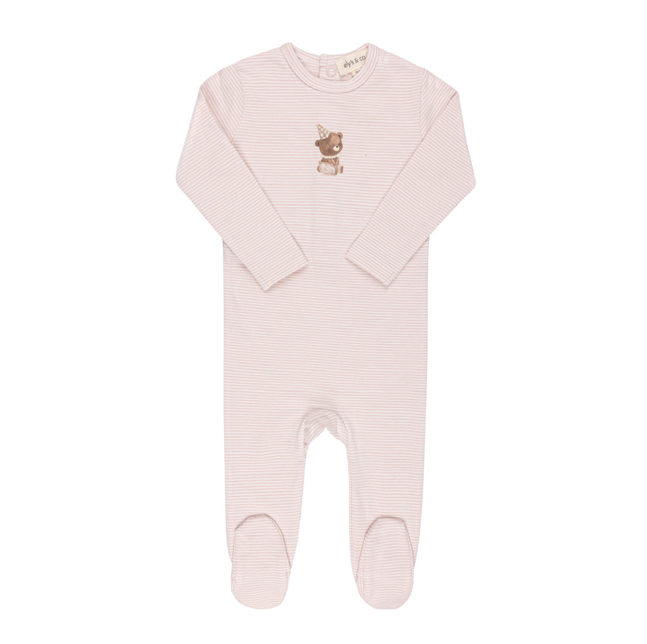 Stripe Teddy Footie