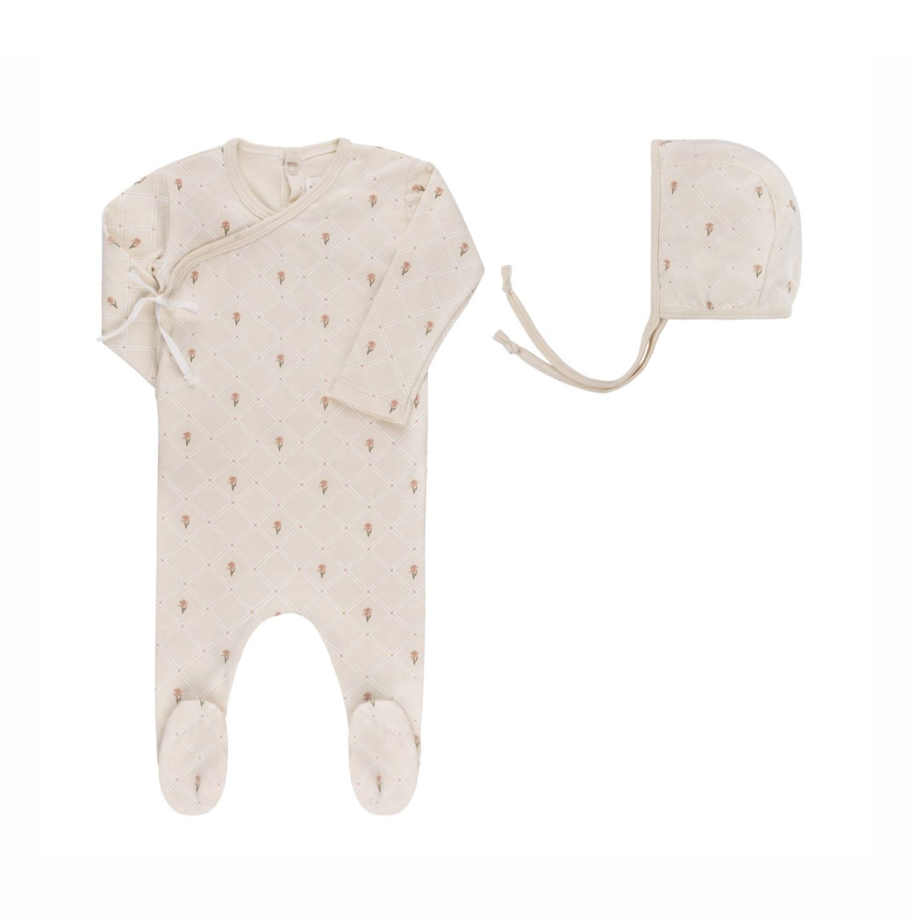 Floral Grid Footie