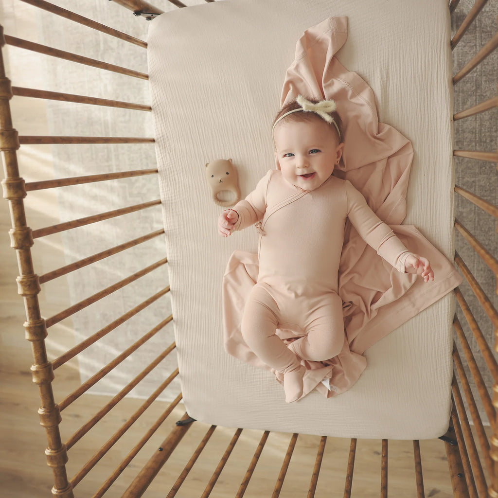 Lilette Classic Brushed Cotton Wrapover Footie Set