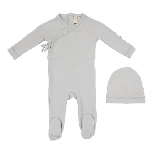 Lilette Classic Brushed Cotton Wrapover Footie Set