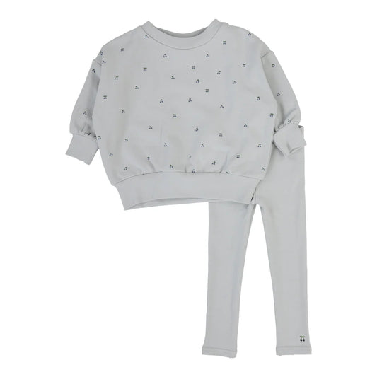 Lilette Cherry Print Set - Pale Blue