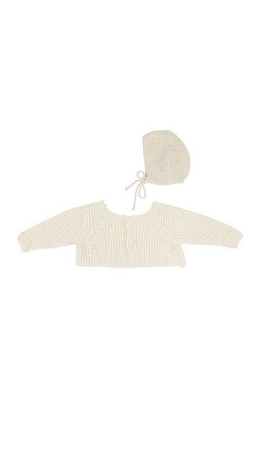 Lilette Chunky Knit Shrug Cream