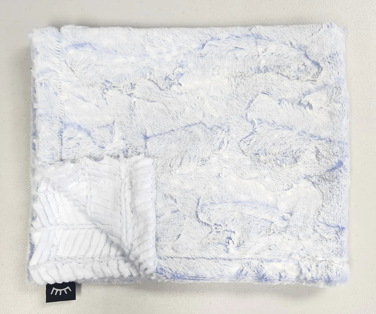 Frosted Waves Violet Minky Blanket Ziggy Back