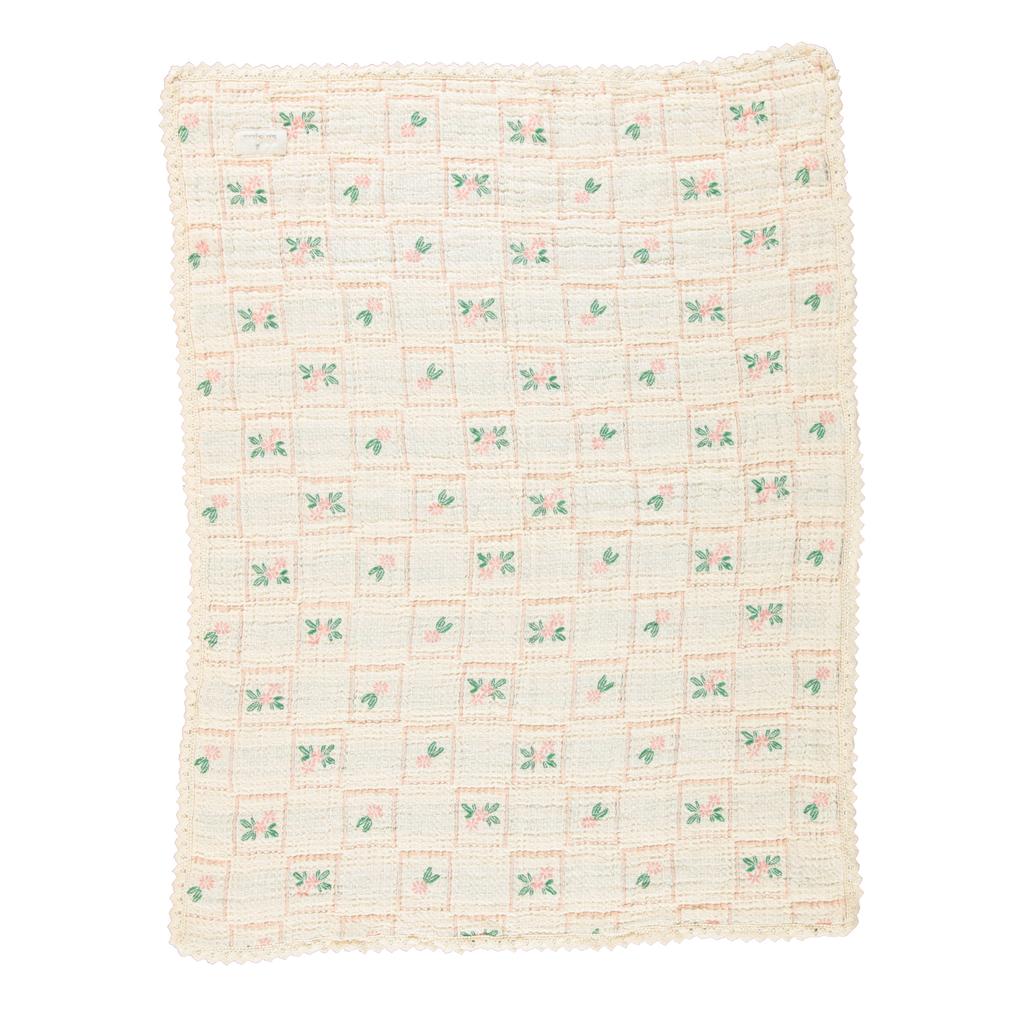 Floral Patchwork Waffle Blanket