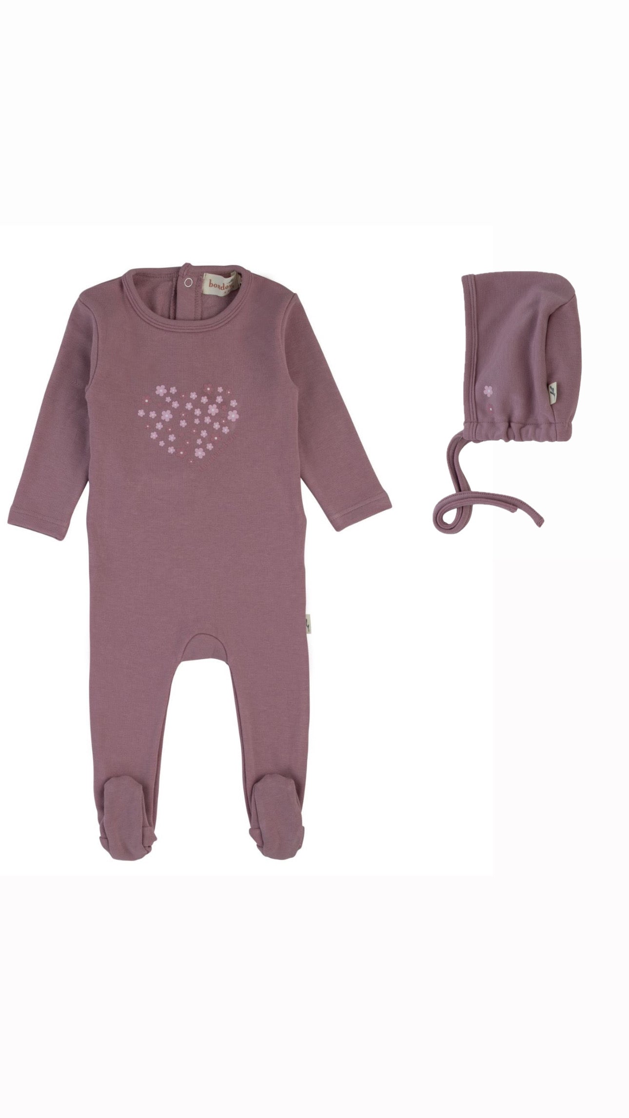 Floral Heart Footie
