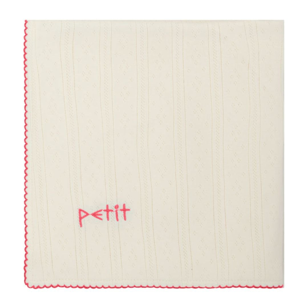 Petit White/Red Blanket