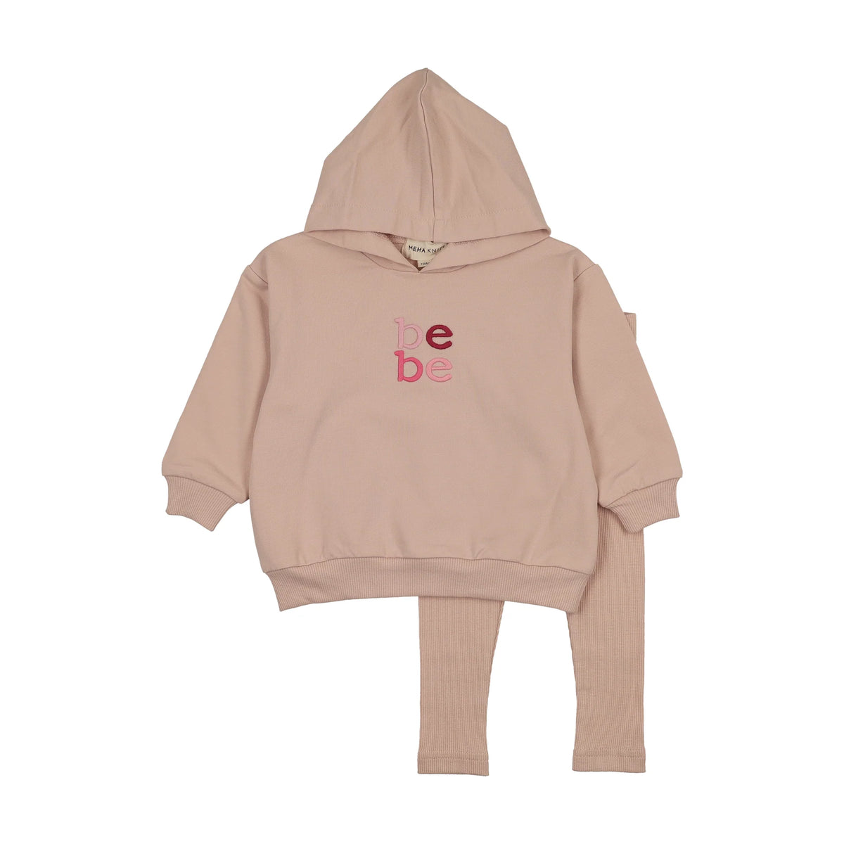 HOODED SWEATSHIRT SET - Pale Pink