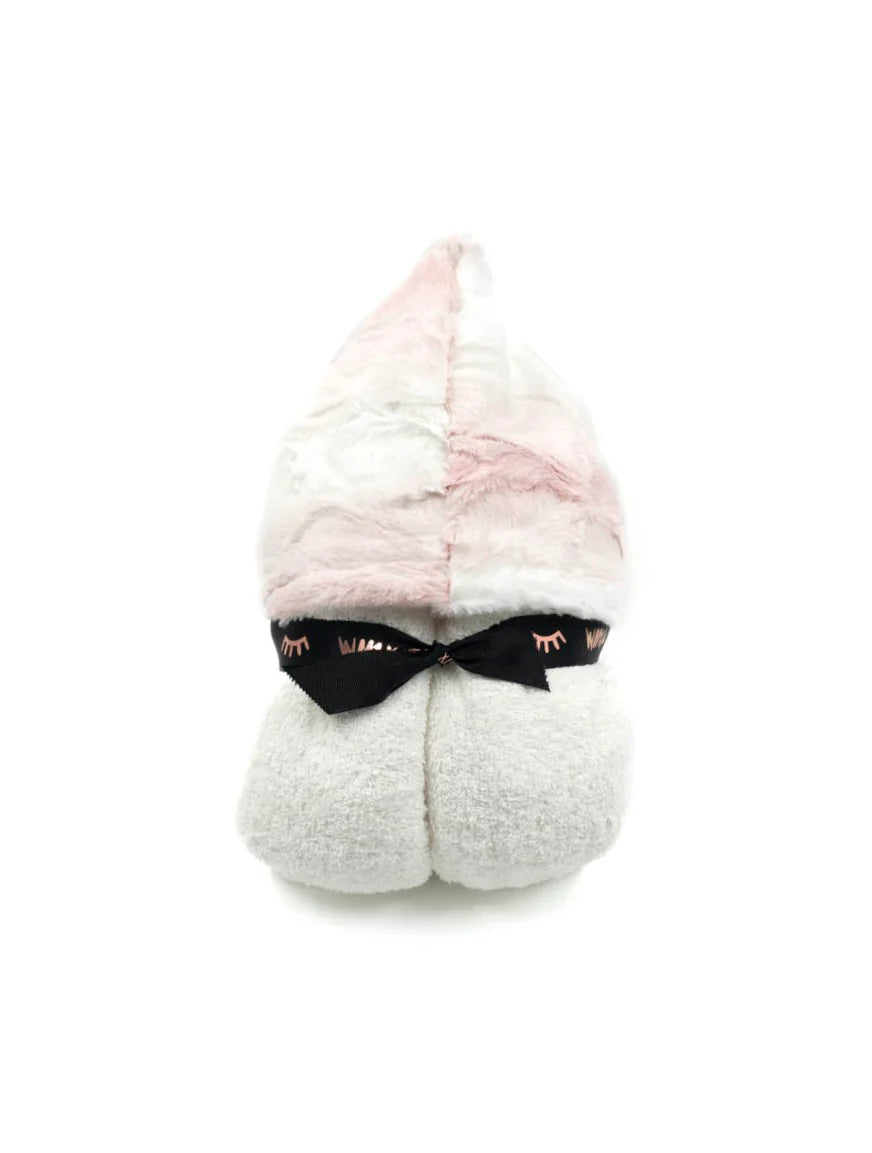 Ombre Blush Minky Hooded Towel