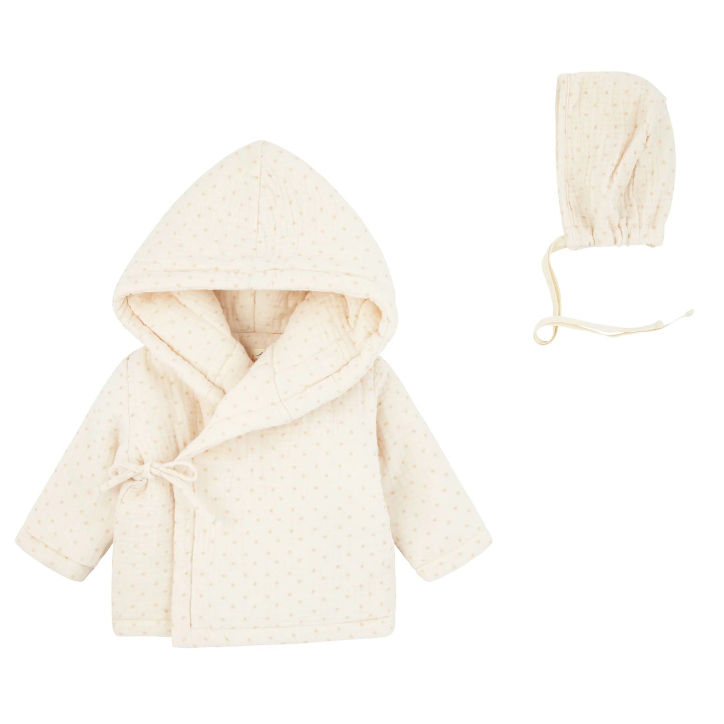 Cream Printed Boys Muslin Sweater