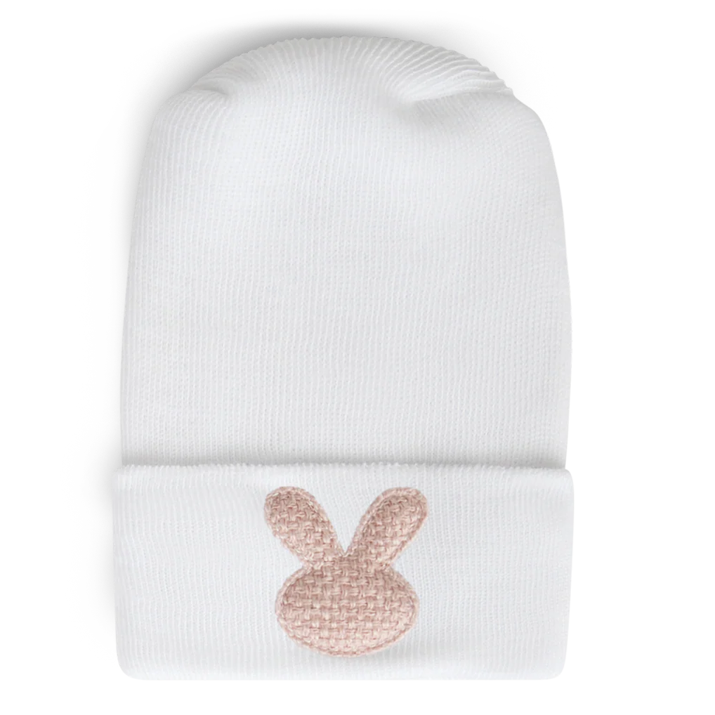 Hospital Hat - Weave Blush Bunny