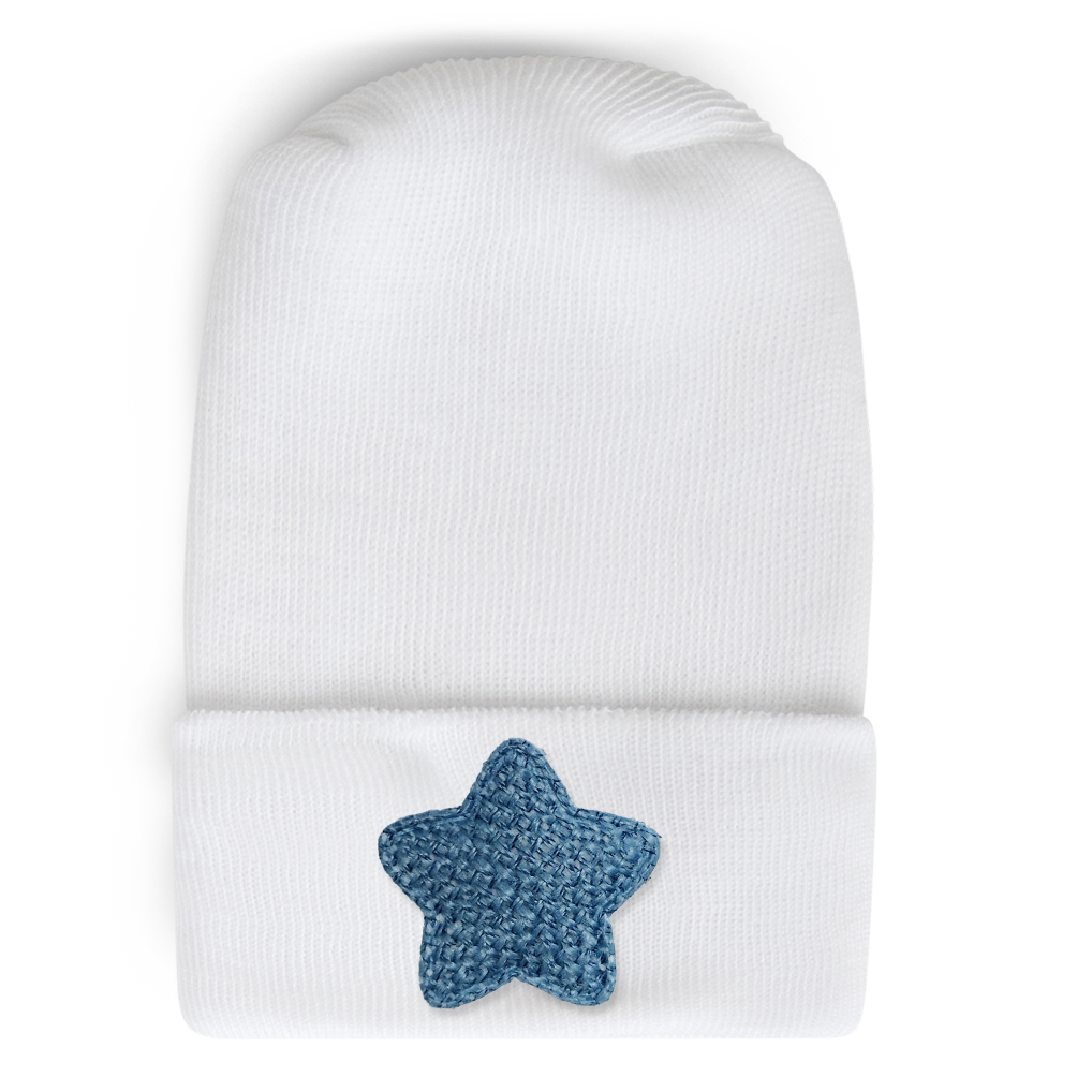 Hospital Hat - Weave Mini Denim Star
