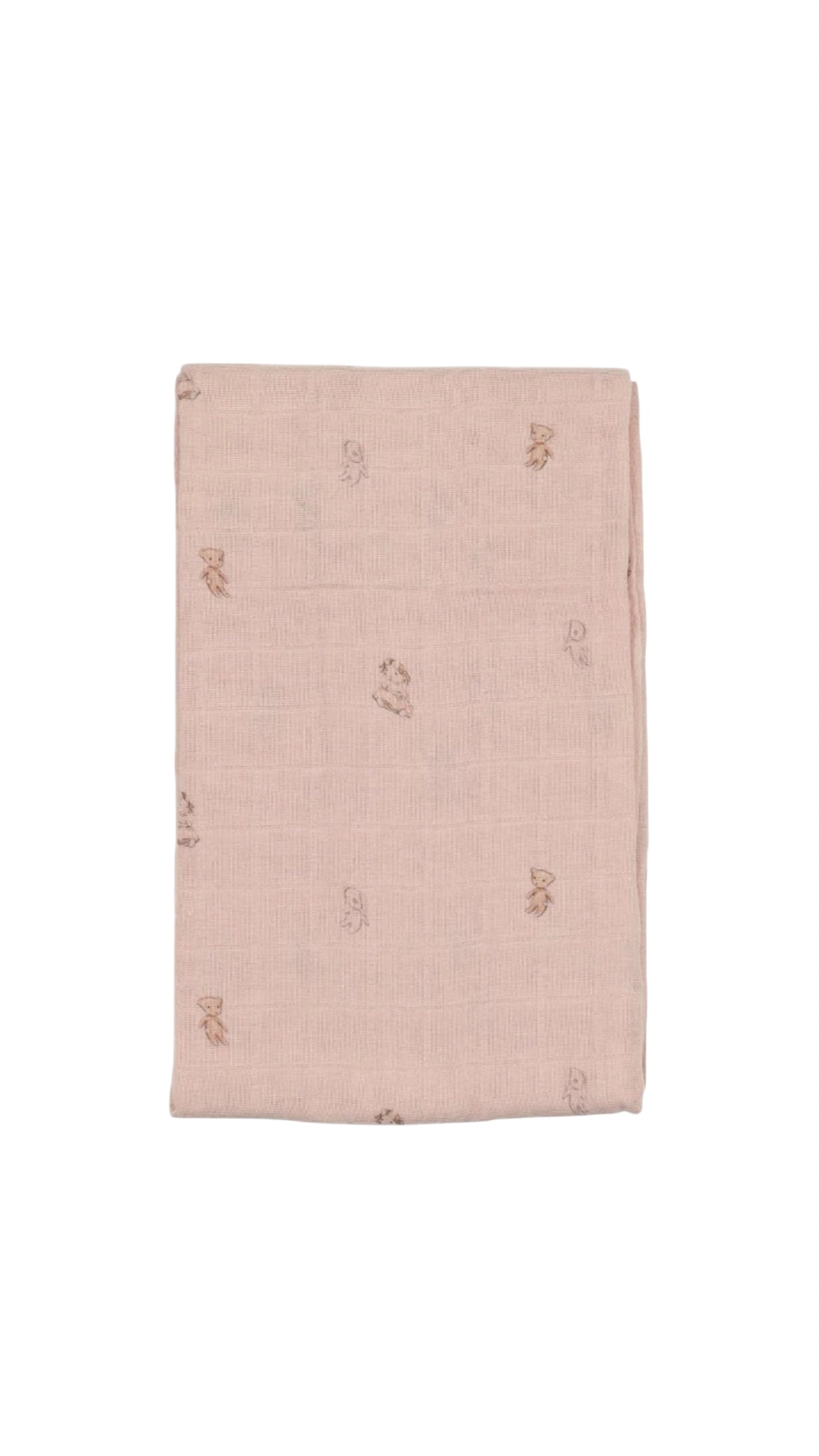 Tea Time Muslin Swaddle -Pale Pink