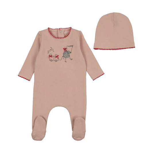 Promenade Footie/Beanie - Petal