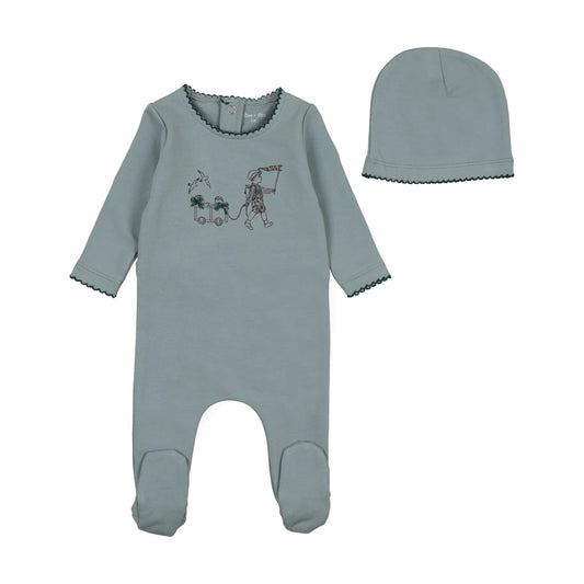 Promenade Footie/Beanie - Blue Fog