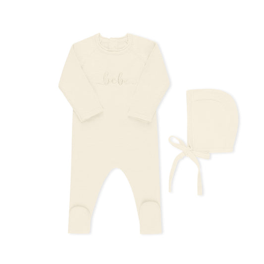 BEBE Footie & Bonnet