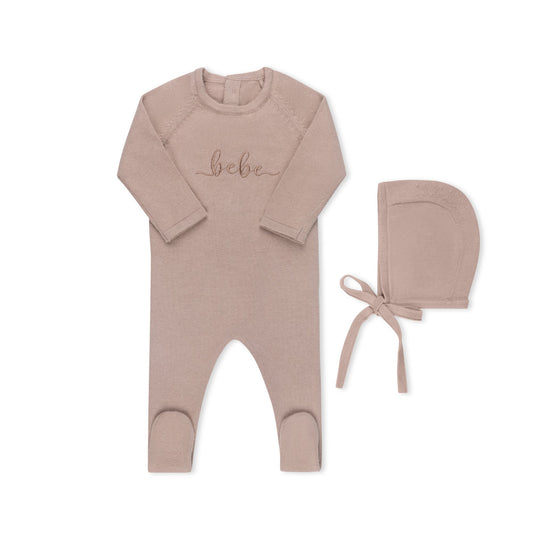 BEBE Footie & Bonnet