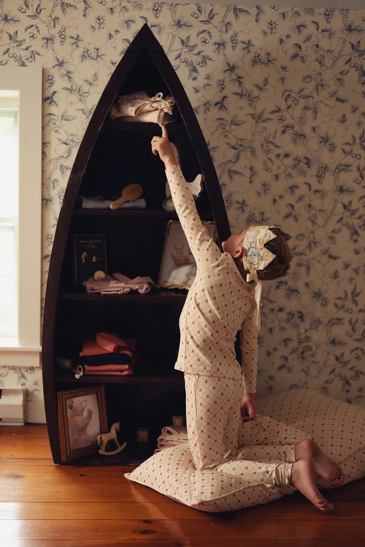 Bear Grid Print PJ - Boys