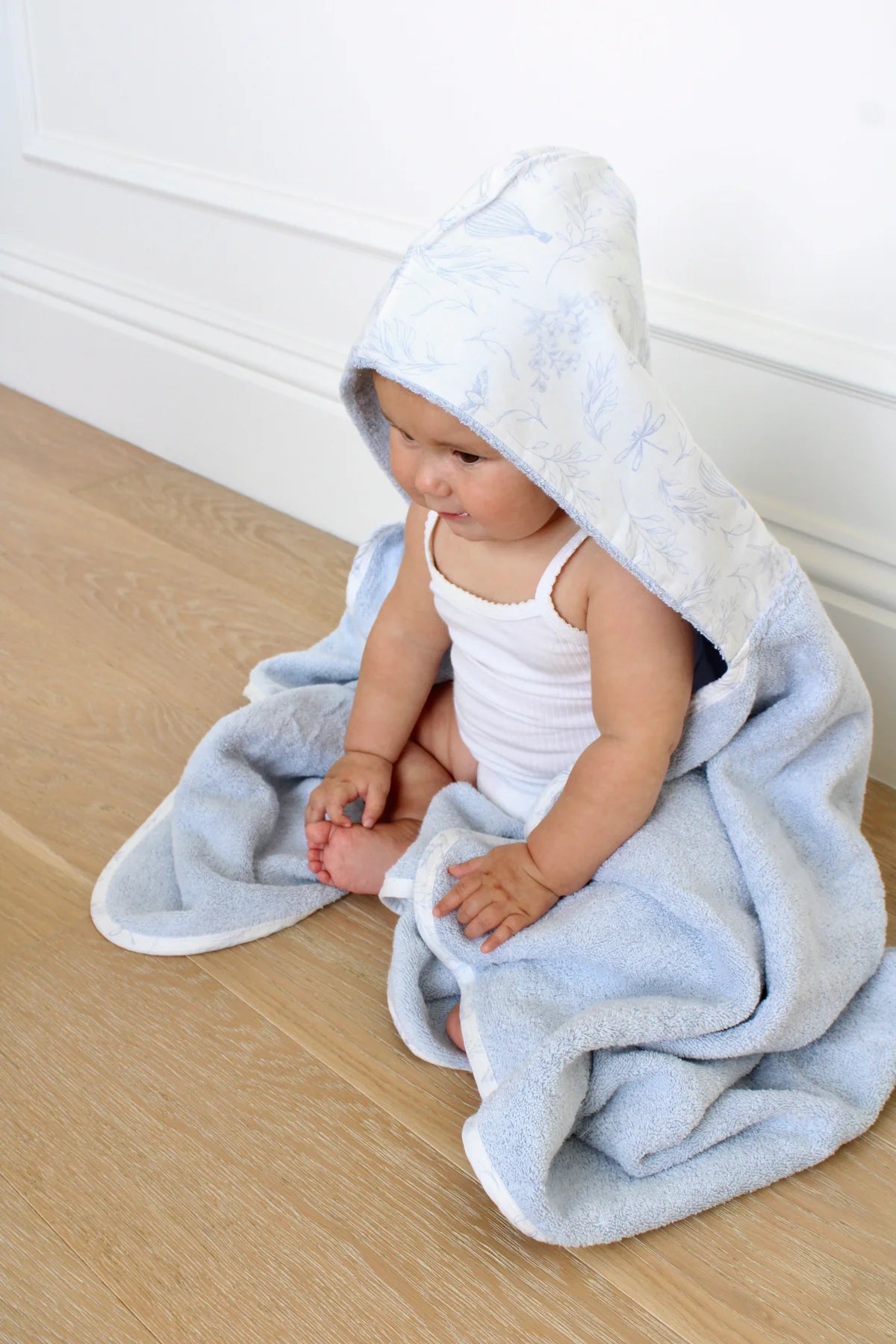 Sky Toile Hooded Bath Towel