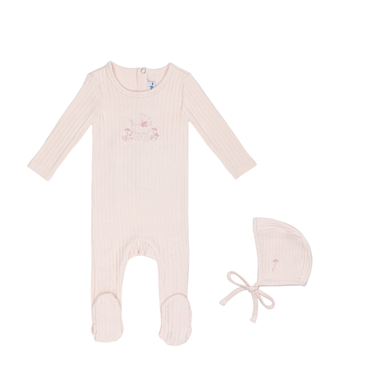 Embroidered Carriage Footie