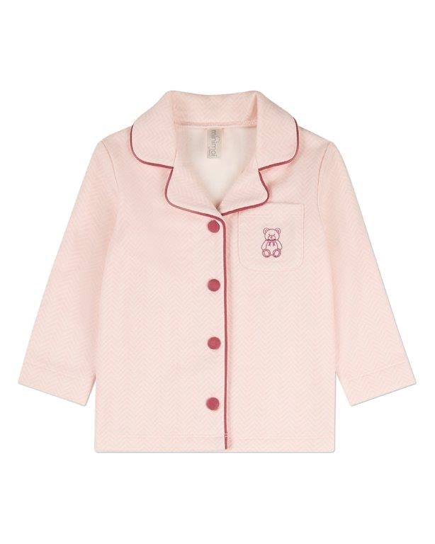 Snuggly Bear Chevron 2 Pc Set - Pink