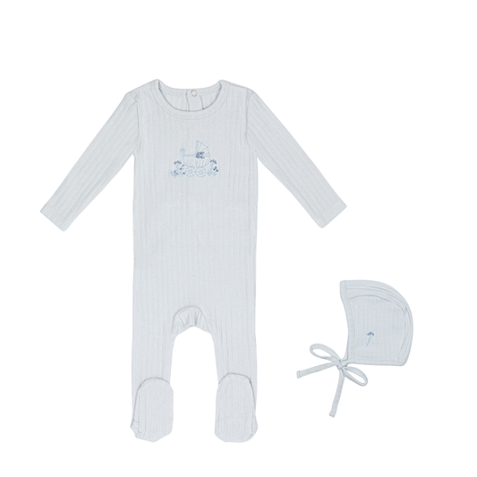 Embroidered Carriage Footie