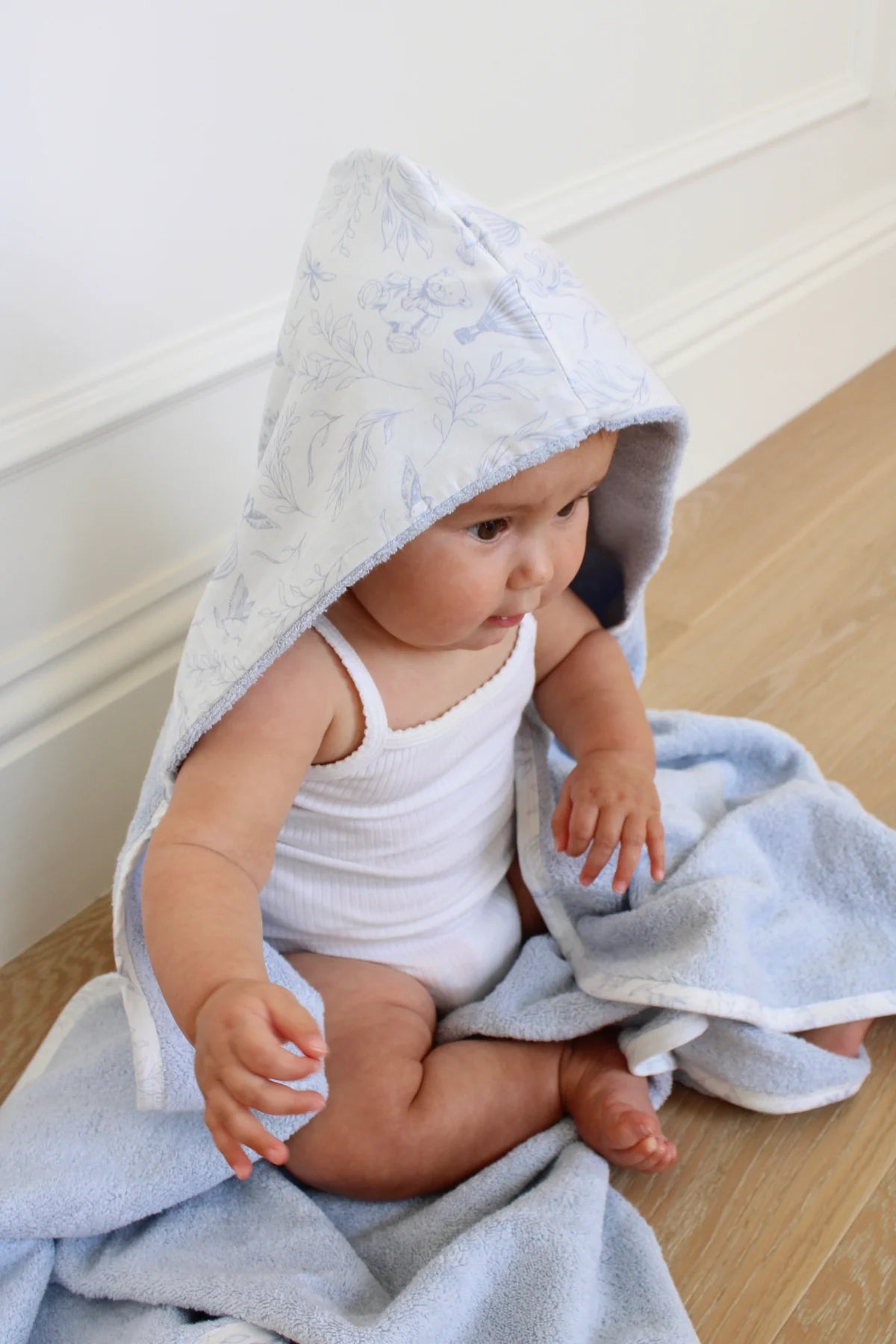 Sky Toile Hooded Bath Towel