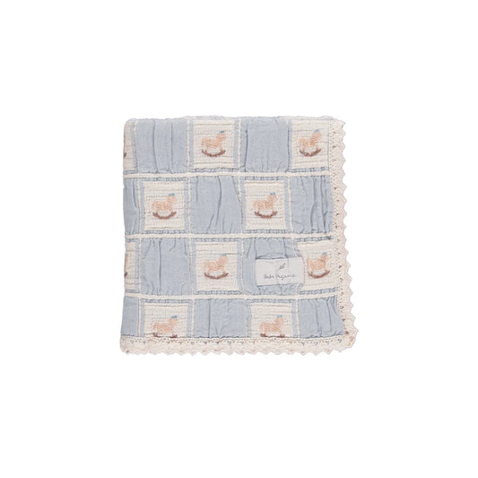 Rocking Horse Blanket - Blue