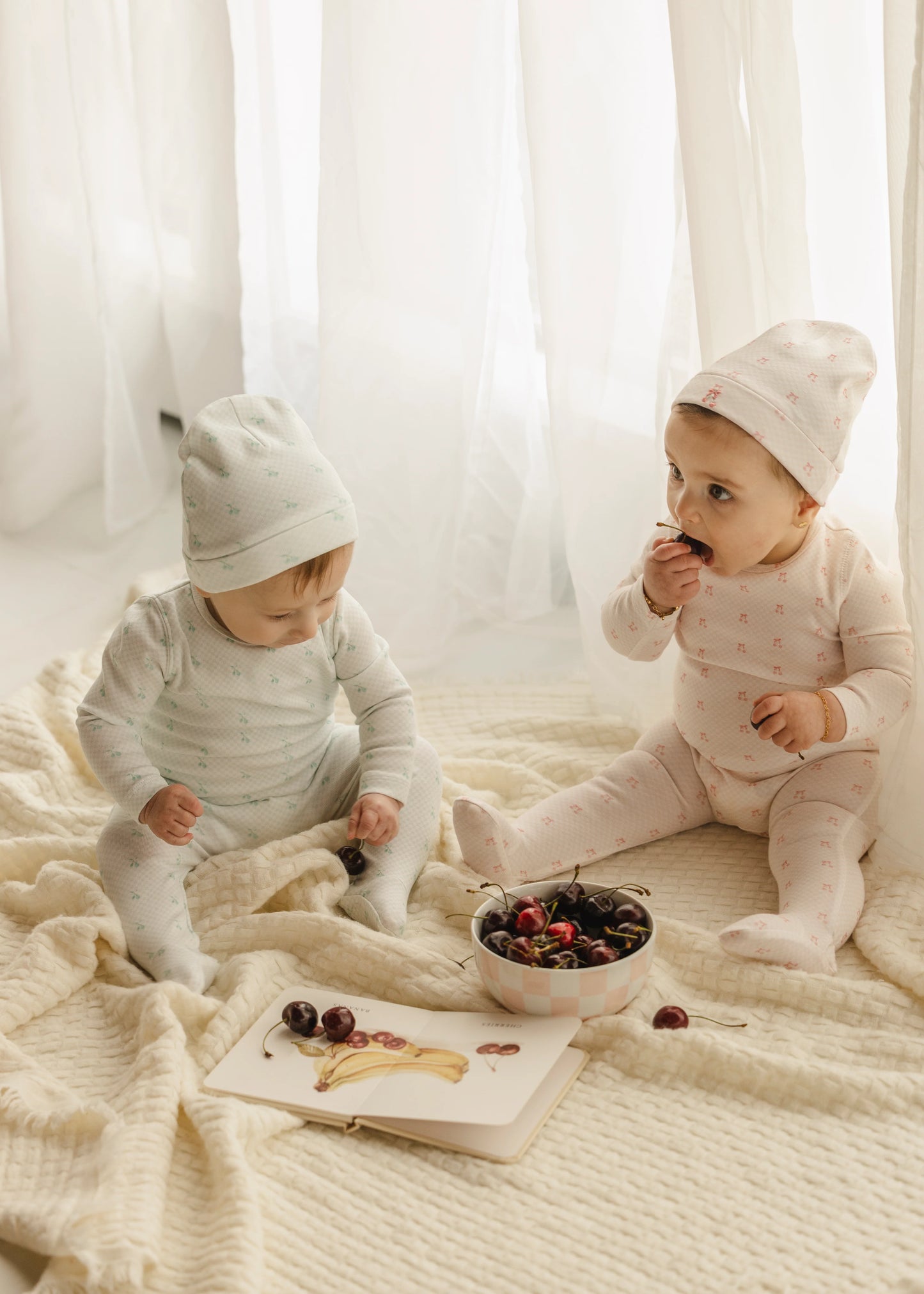 Boys Checkerboard Cherry Footie