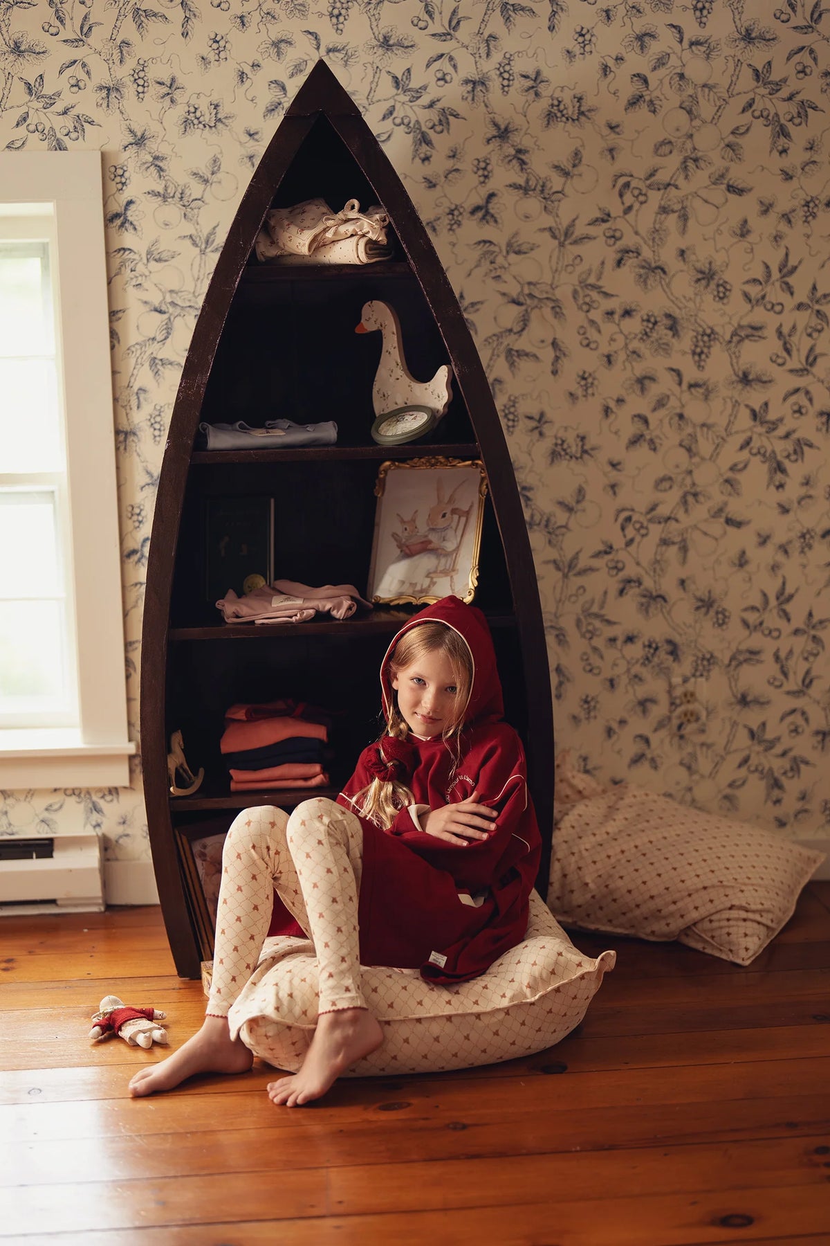 Bear Grid Print PJ - Girls